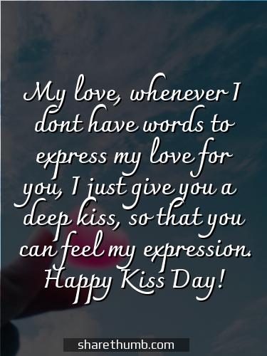 romantic kiss day status